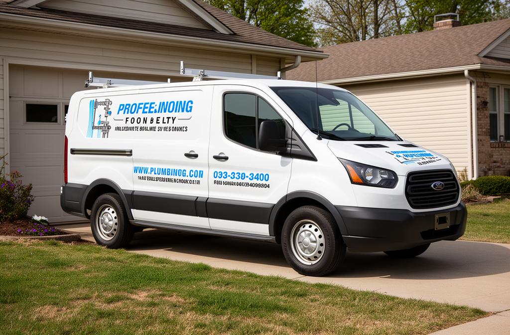Plumbing service van with professional branding — local SEO citation building