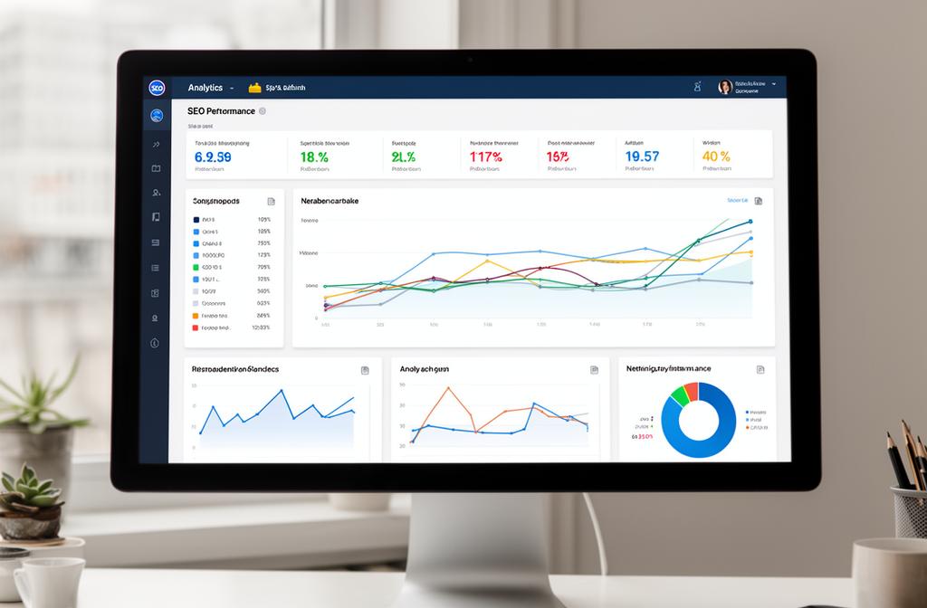 Analytics dashboard showing plumber SEO performance metrics
